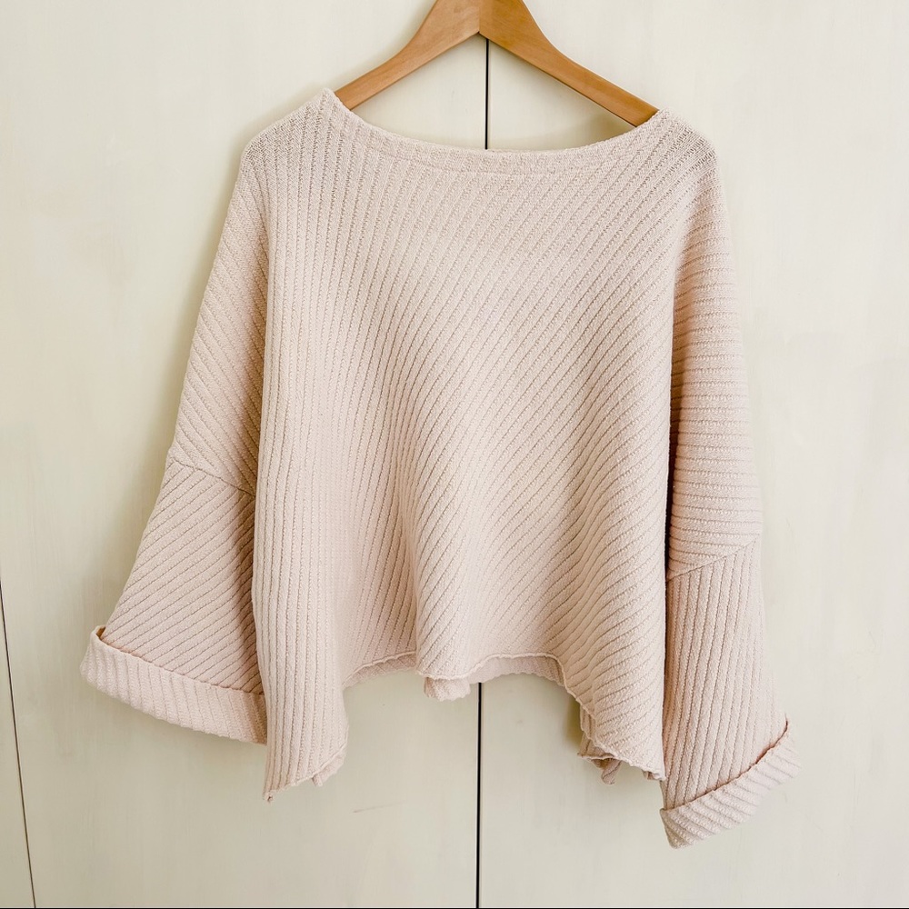 Free People Womens I Cant Wait Knit Sweater Medium